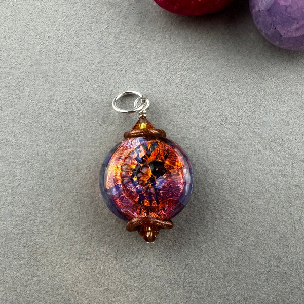 FOSSIL IV ~ HANDMADE GLASS PENDANT