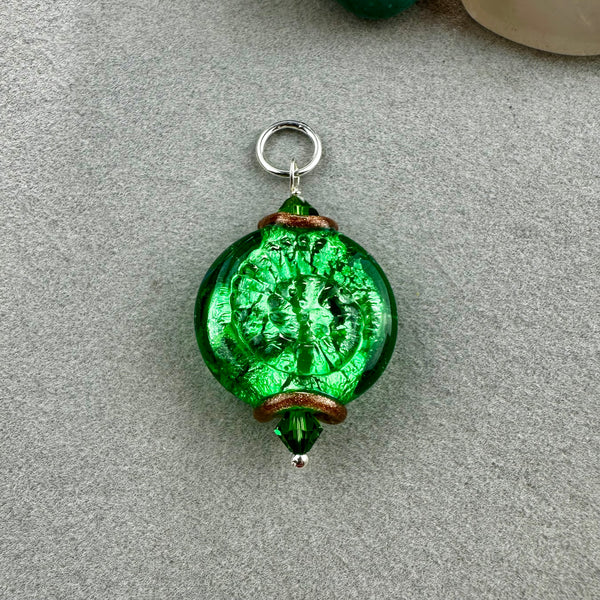 FOSSIL II ~ HANDMADE GLASS PENDANT