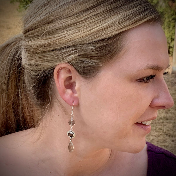 GASOLIER ~ HANDMADE EARRINGS WITH GEMSTONES