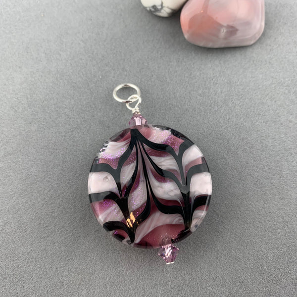 CHEVRON (LARGE) ~ HANDMADE GLASS PENDANT