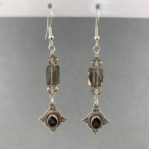 CANDELABRA ~ HANDMADE EARRINGS WITH GEMSTONES