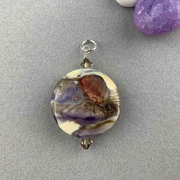 A STORM IS BREWING ~ HANDMADE GLASS PENDANT