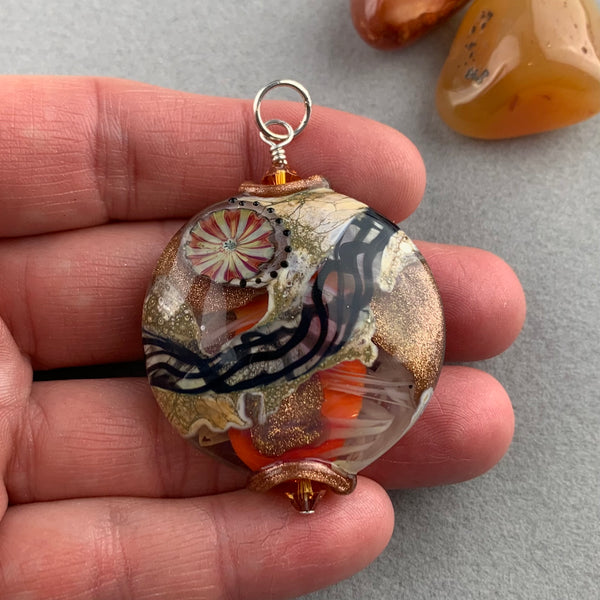 REVERE (LARGE) ~ HANDMADE GLASS PENDANT