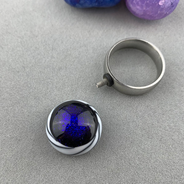 FISH EYE ~ HANDMADE GLASS RING TOPPER