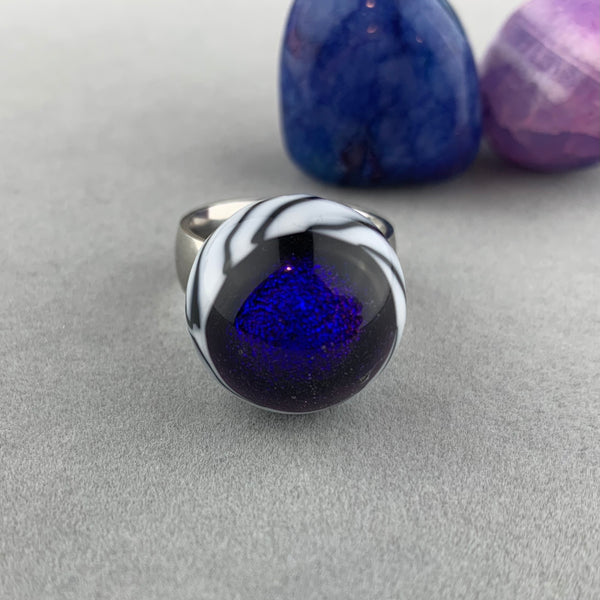 FISH EYE ~ HANDMADE GLASS RING TOPPER