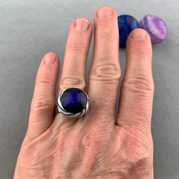 FISH EYE ~ HANDMADE GLASS RING TOPPER