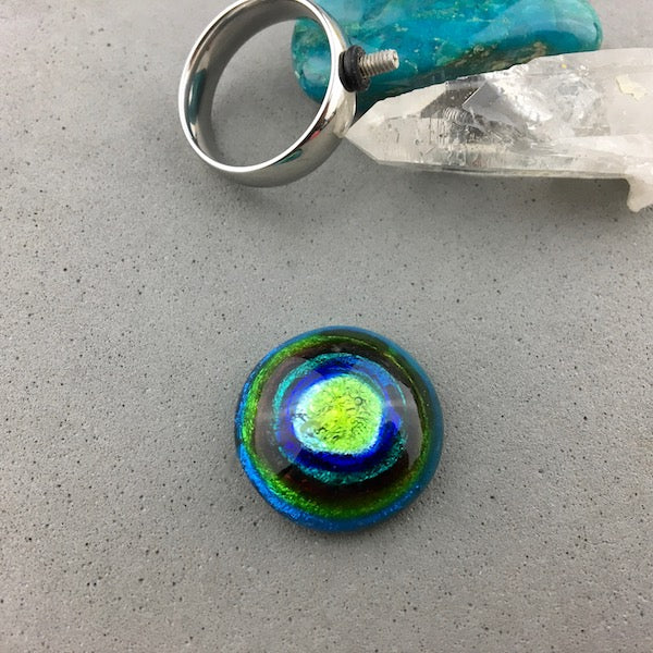 KRINKLE KAT II ~ HANDMADE GLASS RING TOPPER