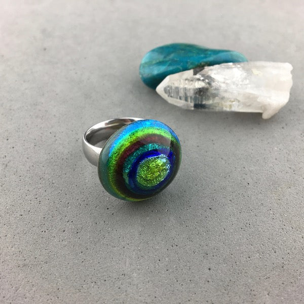 KRINKLE KAT II ~ HANDMADE GLASS RING TOPPER