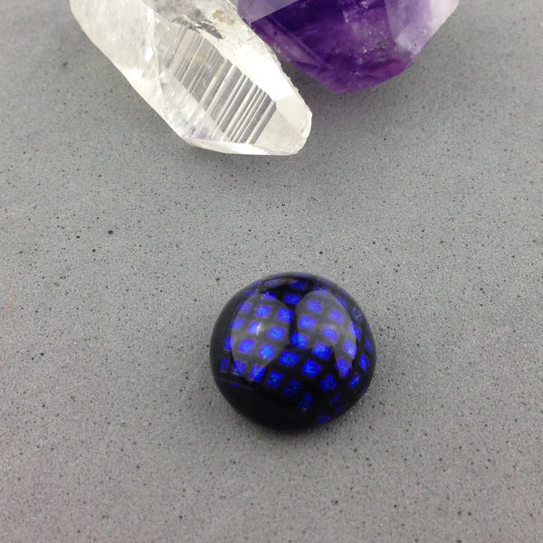 DEEP BLUE CHECKERS RING TOPPER