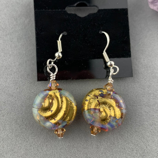 DOUBLOON ~ HANDMADE GLASS EARRINGS