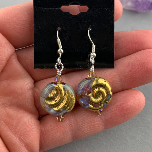 DOUBLOON ~ HANDMADE GLASS EARRINGS
