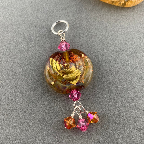 DOUBLOON ~ HANDMADE GLASS PENDANT