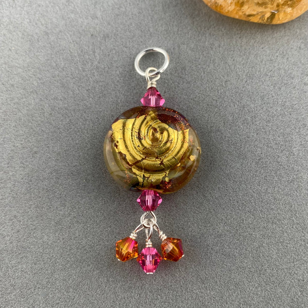 DOUBLOON ~ HANDMADE GLASS PENDANT