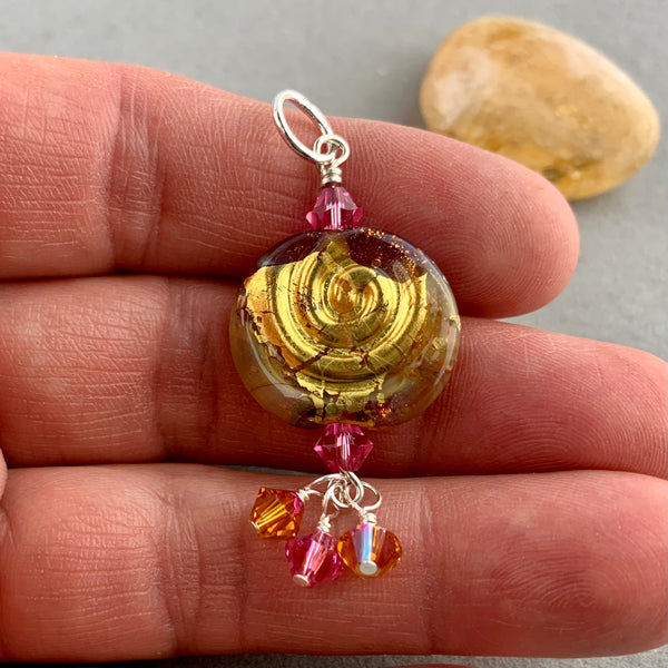 DOUBLOON ~ HANDMADE GLASS PENDANT
