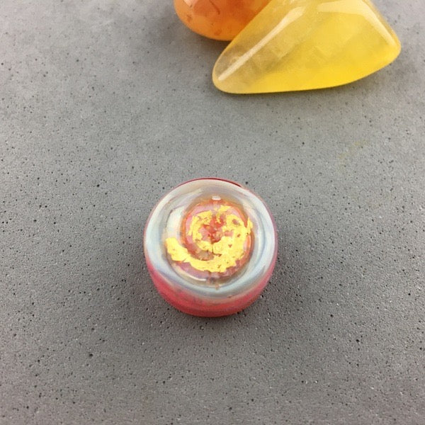 AMMONITE II ~ HANDMADE GLASS RING TOPPER