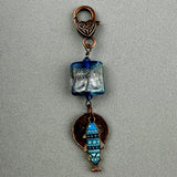LUCKY PENNY CHARM WITH HANDMADE GLASS BEAD AND FISH CHARM IV