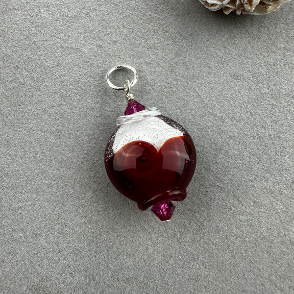 MRS. CLAUSE ~ HANDMADE GLASS PENDANT