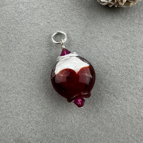 MRS. CLAUSE ~ HANDMADE GLASS PENDANT
