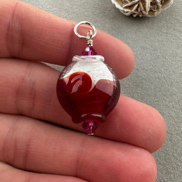 MRS. CLAUSE ~ HANDMADE GLASS PENDANT