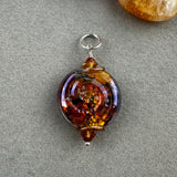 FOSSIL VII ~ HANDMADE GLASS PENDANT