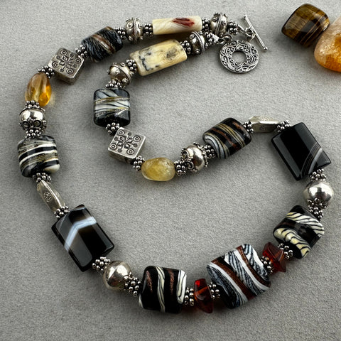 ZEBRA TRAIL ~ FANCY NECKLACE