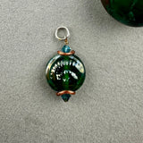 FOSSIL VI ~ HANDMADE GLASS PENDANT