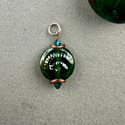 FOSSIL VI ~ HANDMADE GLASS PENDANT