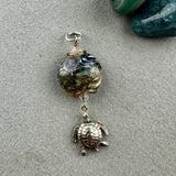 TURTLE CROSSING ~ HANDMADE GLASS PENDANT