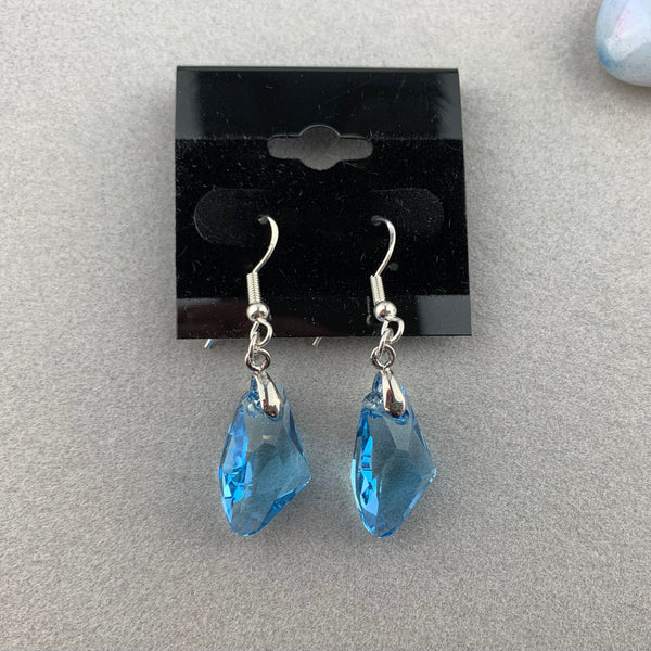 CRYSTAL BLUE ~ CRYSTAL EARRINGS