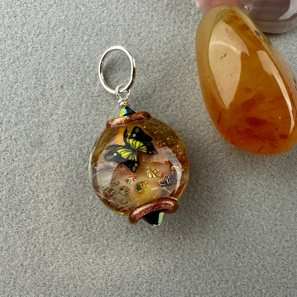 MARIPOSA II ~ HANDMADE GLASS PENDANT