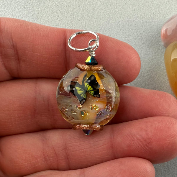 MARIPOSA II ~ HANDMADE GLASS PENDANT