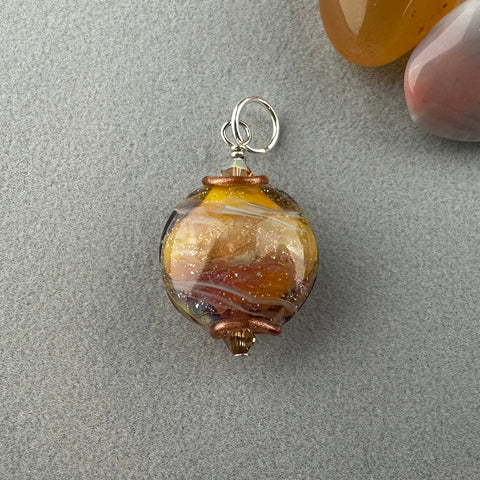MARIPOSA III ~ HANDMADE GLASS PENDANT