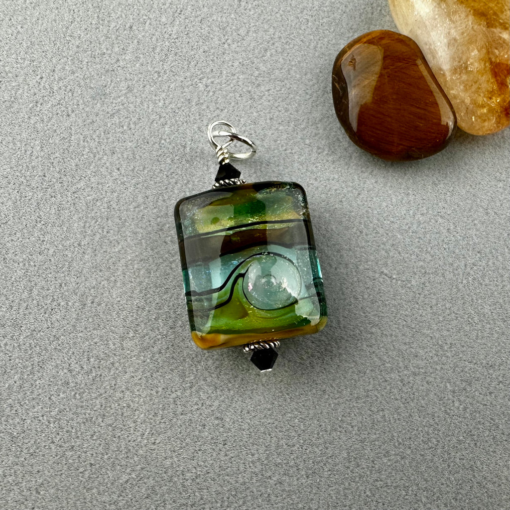 SURFS UP ~ HANDMADE GLASS PENDANT