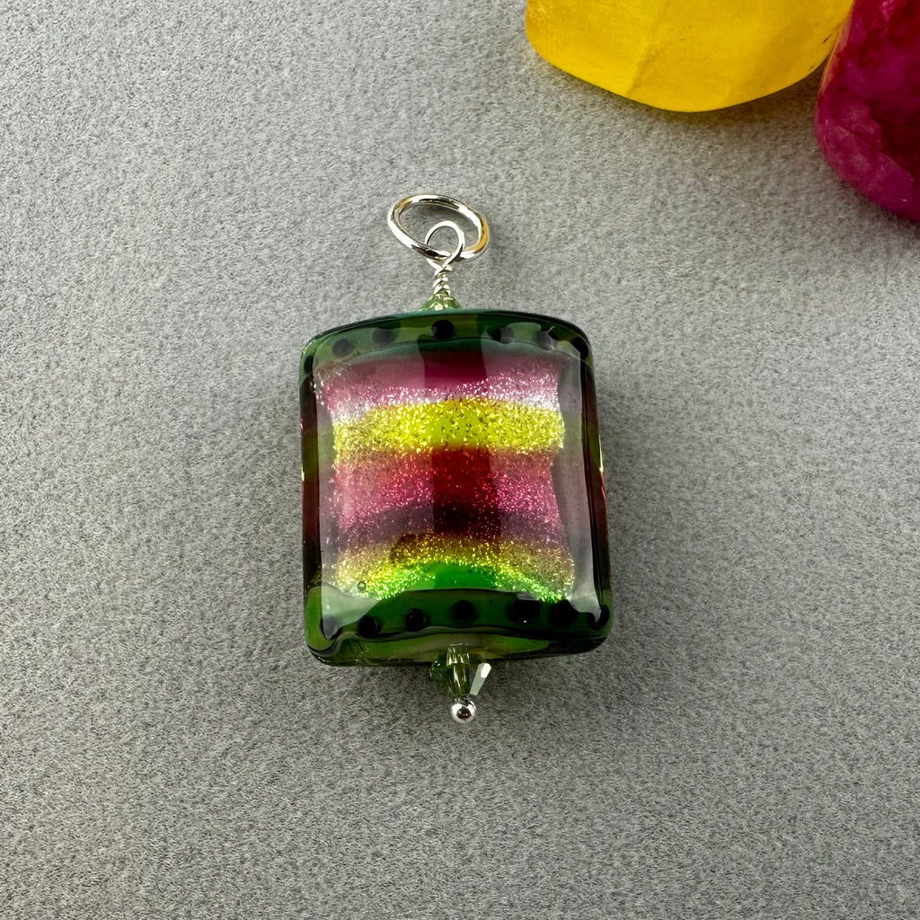 WATERMELON ~ HANDMADE GLASS PENDANT