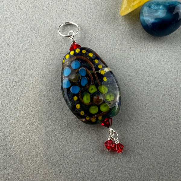 FAIRY GARDEN IV ~ HANDMADE GLASS PENDANT