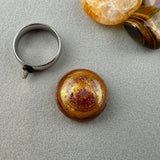 TARTAN II ~ HANDMADE GLASS RING TOPPER