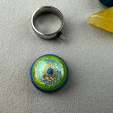 TARTAN ~ HANDMADE GLASS RING TOPPER