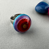 RAINBOW ~ HANDMADE GLASS RING TOPPER
