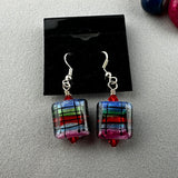 TARTAN VII ~ HANDMADE GLASS EARRINGS