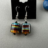 TARTAN VIII ~ HANDMADE GLASS EARRINGS