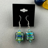 TARTAN III ~ HANDMADE GLASS EARRINGS