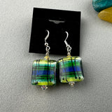 TARTAN IV ~ HANDMADE GLASS EARRINGS