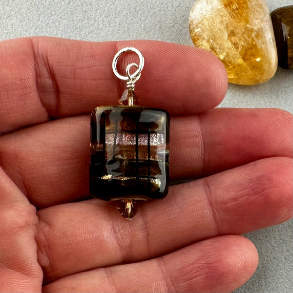 TARTAN VI ~ HANDMADE GLASS PENDANT
