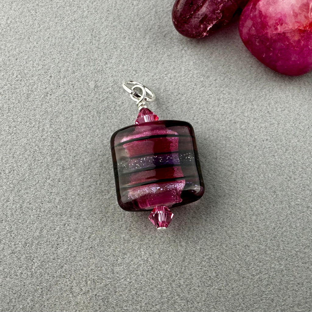 TARTAN XIV ~ HANDMADE GLASS PENDANT