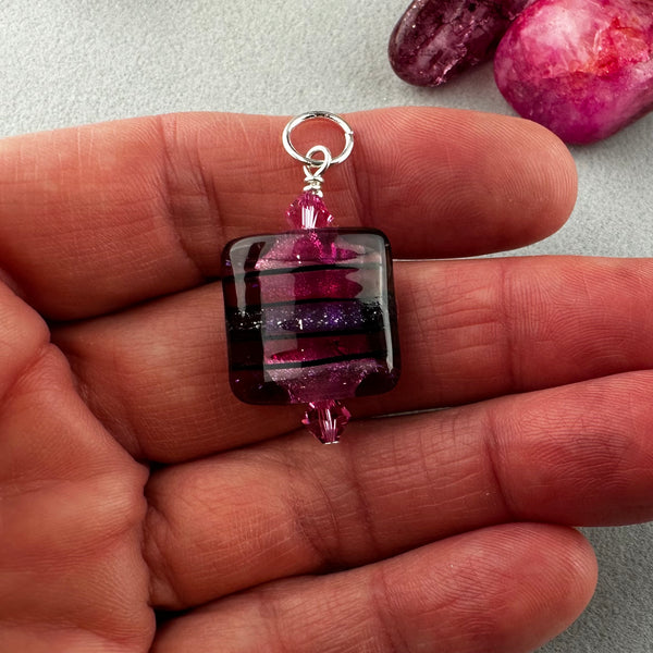TARTAN XIV ~ HANDMADE GLASS PENDANT