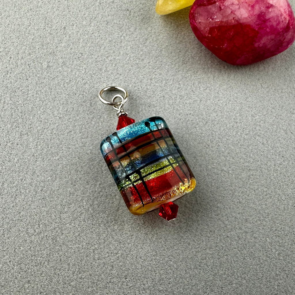TARTAN XI ~ HANDMADE GLASS PENDANT