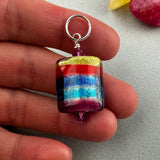 RAINBOW RIBBON ~ HANDMADE GLASS PENDANT