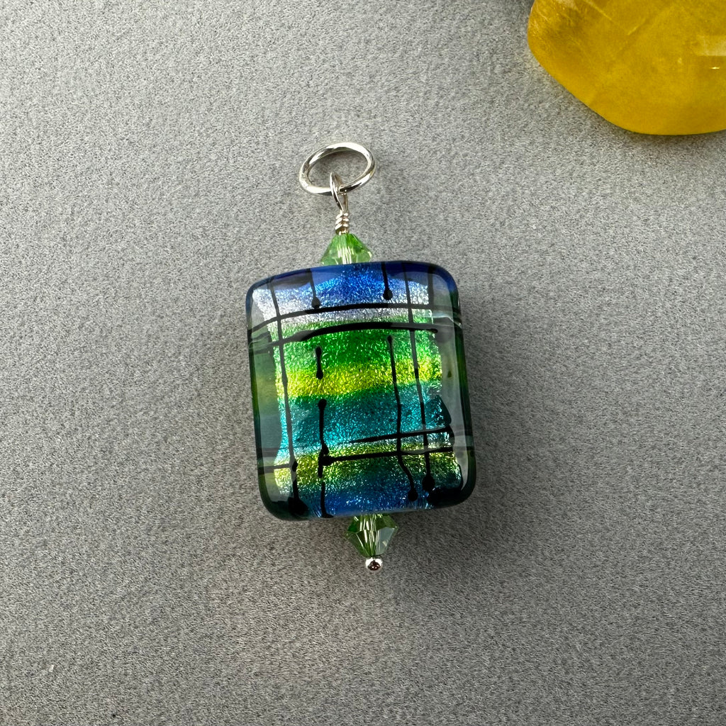 TARTAN VIII ~ HANDMADE GLASS PENDANT