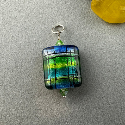 TARTAN VIII ~ HANDMADE GLASS PENDANT