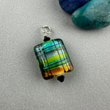 TARTAN III ~ HANDMADE GLASS PENDANT